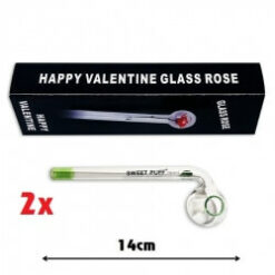 2x Sweet Puff Pipe with Green Rim and Balancer 14cm