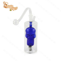Mini Glass Tobacco Pipe With Skull 13cm