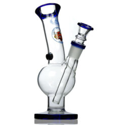 Agung Medium Bull Glass Slider Bubble Bong Blue 25cm