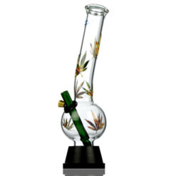 Agung Coloured Leaf Glass Bong 32cm