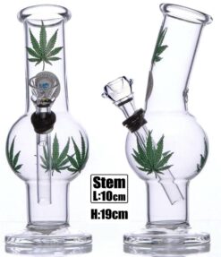 MWP Bent Bubble Green Leaf 19cm