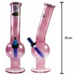 MWP Pink All Glass Bent Bubble 25cm
