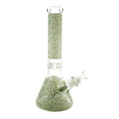 Glow in the Dark Skull Scream Alien Glass Beaker Bong 35cm