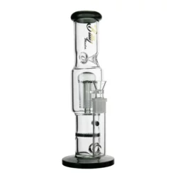 Straight Double Chamber Percolator water pipe 35cm