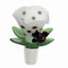 Flower Shape Glass Cone Piece features a Lady Bug 14mm Flower Shape Glass Cone Piece features a Lady Bug 14mm
