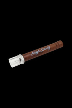 High Society American Walnut & Glass Taster Pipe