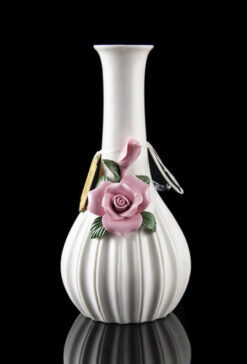 Rose Porcelain Vase Water Pipe