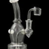 Curved Body Dab Rig with Colored Accents - Dewdrop Curved Body Dab Rig with Colored Accents - Dewdrop