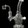 Curved Body Dab Rig with Colored Accents - Dewdrop Curved Body Dab Rig with Colored Accents - Dewdrop