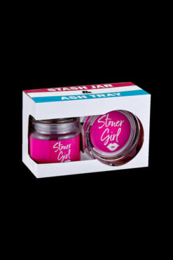 Roast & Toast Stoner Girl Stash Jar and Ashtray Set