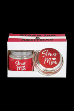 Roast & Toast Ashtray and Stash Jar Set - Red Stoner Mom