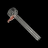 LA Pipes 9mm Clear Slide Bowl with Color Handle for Pull-Stem Bongs