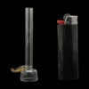 LA Pipes 9mm Clear Slide Bowl with Color Handle for Pull-Stem Bongs
