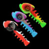 The "Fishbone" Silicone Hand Pipe with Glass Bowl