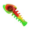 The "Fishbone" Silicone Hand Pipe with Glass Bowl