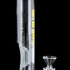 Medium 12 Inch Straight Tube with Honeycomb Perc and Black Accents Medium 12 Inch Straight Tube with Honeycomb Perc and Black Accents