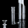 Medium 12 Inch Straight Tube with Honeycomb Perc and Black Accents Medium 12 Inch Straight Tube with Honeycomb Perc and Black Accents