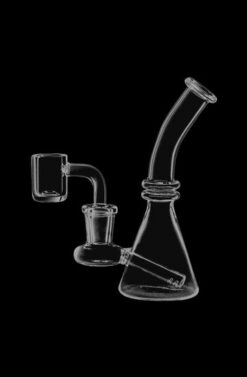 Mini Glass Beaker with Quartz Banger in Box