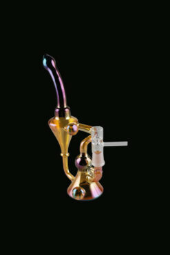 Gold Fumed Recycler Water Pipe