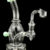Curved Body Dab Rig with Colored Accents - Dewdrop Curved Body Dab Rig with Colored Accents - Dewdrop