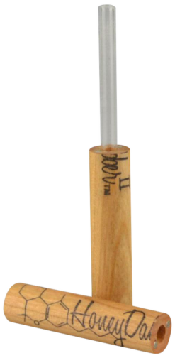 Honey Dabber II Cherry Wood & Quartz Vapor Straw