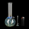 Raked Tiger Stripe Accented Beaker Bong Raked Tiger Stripe Accented Beaker Bong