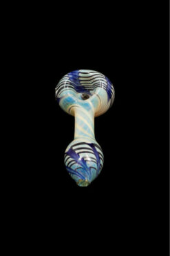 LA Pipes Twisty Cane Spoon Glass Pipe