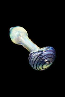 LA Pipes Spiral-Head Color Changing Glass Spoon Pipe