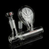 Molino Glass Inline Ash Catcher with Engraved Leaf