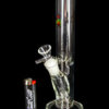 Straight Tube Water Pipe - Rainbow Pot Leaf Straight Tube Water Pipe - Rainbow Pot Leaf