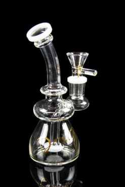 Dank Gals Mini Beaker Pipe with Colored Accents