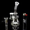 Dank Gals Mini Beaker Pipe with Colored Accents Dank Gals Mini Beaker Pipe with Colored Accents