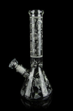 Glow in the Dark Egyptian Deities Water Pipe