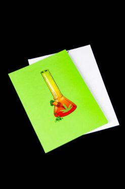 Dirty Pop Pop-Up Greeting Card - Rasta Bong