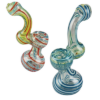 Swirl Stripped Mini Bubbler Glass Pipe Swirl Stripped Mini Bubbler Glass Pipe