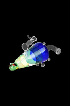 Ghoulish Glow in the Dark Lazy Glass Water Pipe