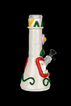 Screamin' Tiki 3D Painted Beaker Water Pipe