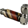 Rainbow Wood & Stainless Steel Hand Pipe Rainbow Wood & Stainless Steel Hand Pipe