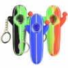Silicone Flowering Cactus Keychain Pipe