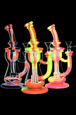 Silicone/Glass Recycler Water Pipe