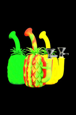 The Pineapple Bong - Silicone Water Pipe with Glass Bowl