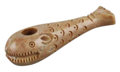 Stone Carved Whale Hand Pipe