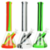 Showerhead Pyramid Perc Striped Silicone & Glass Water Pipe