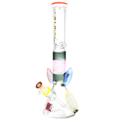 Glass Enchanted Leaves Beaker Water Pipe