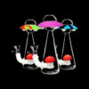 UFO Glass & Silicone Glow in the Dark Water Pipe