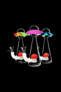 UFO Glass & Silicone Glow in the Dark Water Pipe