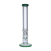 Straight Tube Glass Ice Bong with Colored Accents Straight Tube Glass Ice Bong with Colored Accents