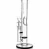 Medium 12 Inch Straight Tube with Honeycomb Perc and Black Accents Medium 12 Inch Straight Tube with Honeycomb Perc and Black Accents