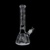14 Inch Glass Beaker Ice Bong with Print 14 Inch Glass Beaker Ice Bong with Print