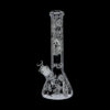 Glass Beaker Ice Bong with Tribal Drummer Print Glass Beaker Ice Bong with Tribal Drummer Print